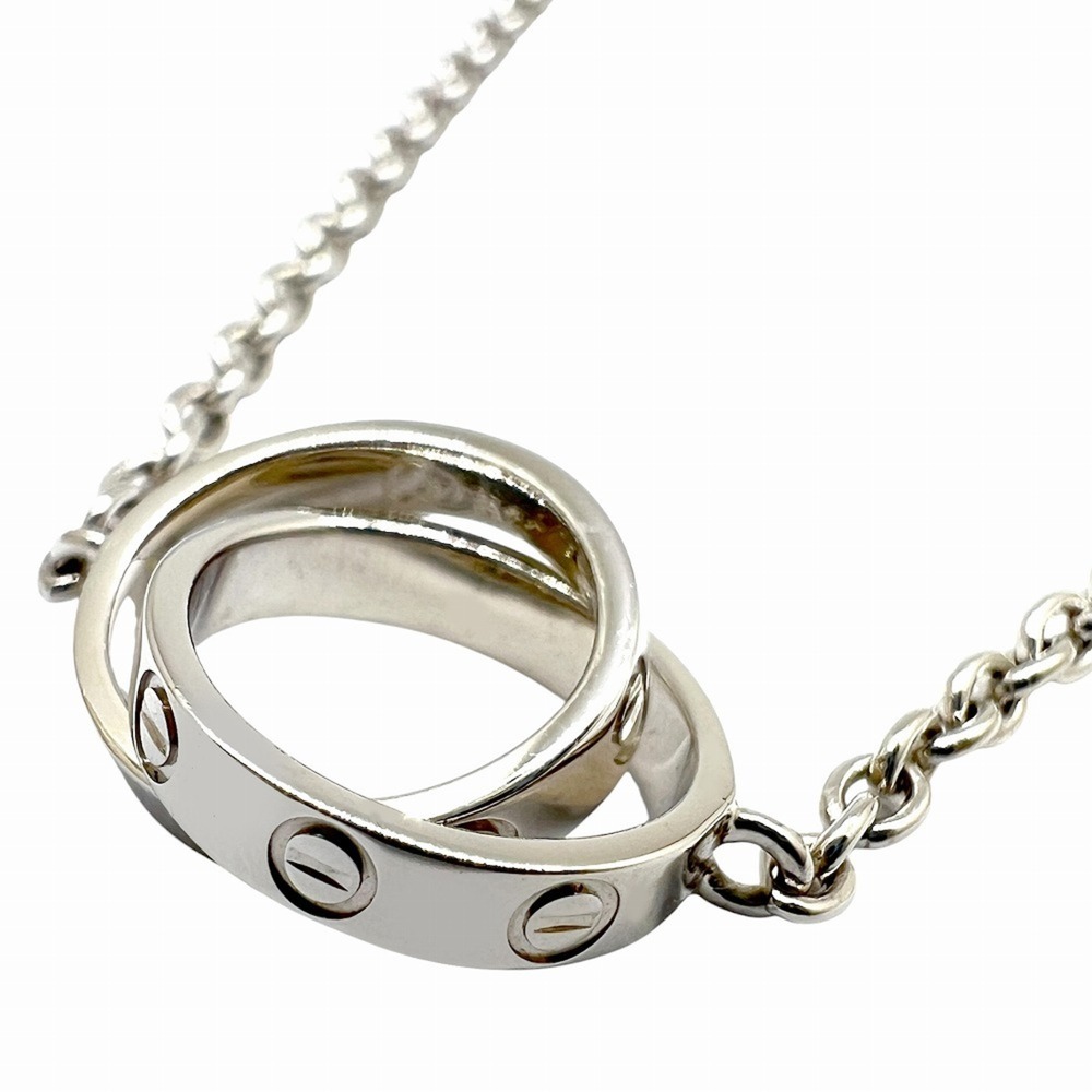 Cartier Baby Love Circle Collection Necklace, 18K White Gold, 7.5g, Women's
